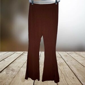 Forever 21 Kids Brown Ribbed Flare Pants